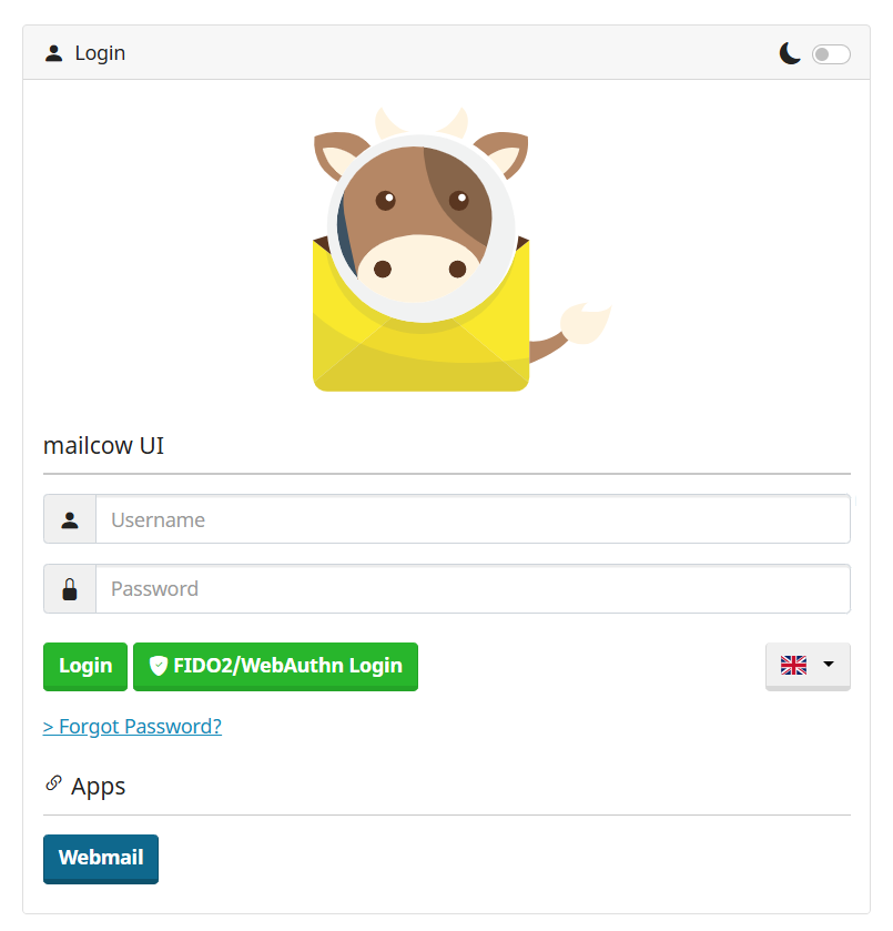 Mailcow Login